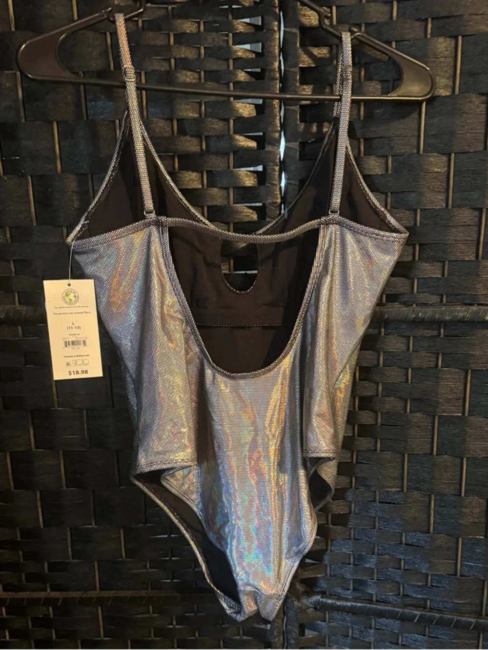 No Boundaries Iridescent Black One-Piece Swimsuit